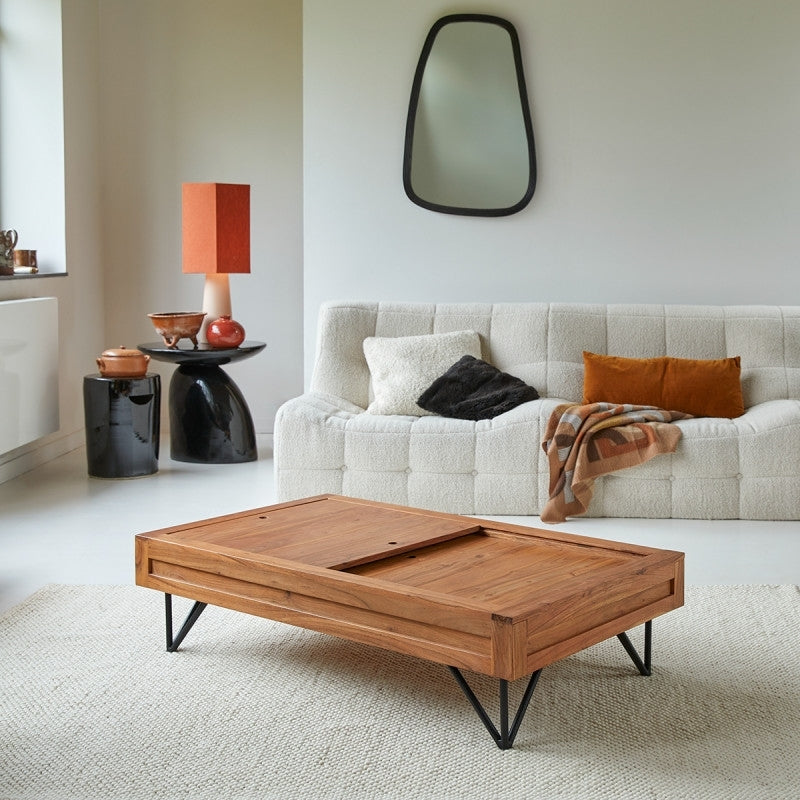 Drench - Coffee table with storage in solid acacia wood
