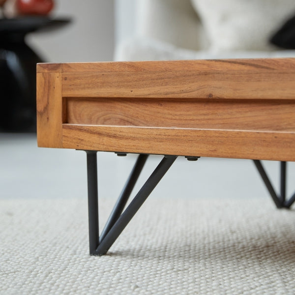 Drench - Coffee table with storage in solid acacia wood