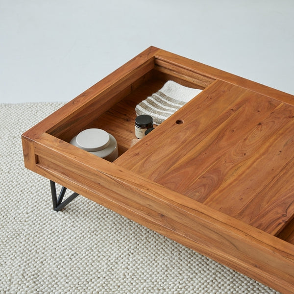 Drench - Coffee table with storage in solid acacia wood