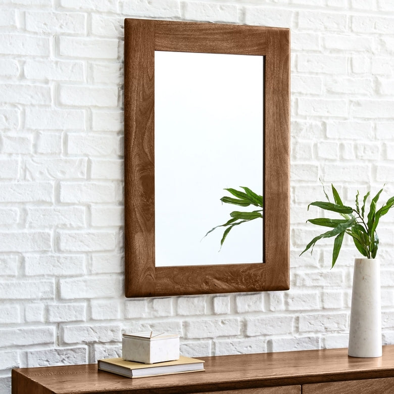 Reggie Solid Mango Wood Rectangular Mirror