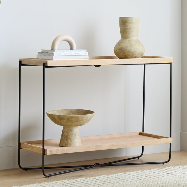 Reggie Solid Mango Wood Console with iron frame