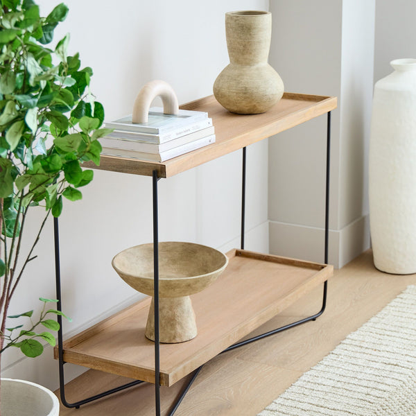 Reggie Solid Mango Wood Console with iron frame