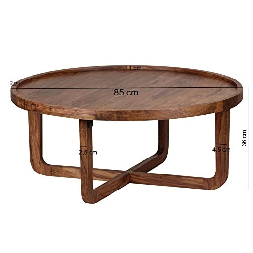 Solid Wood Round Center Table 85cm for Living Room Table