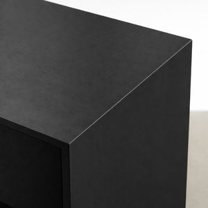 Mahe Solid Wood Chest Of 6 Drawers In Matte Black Finish