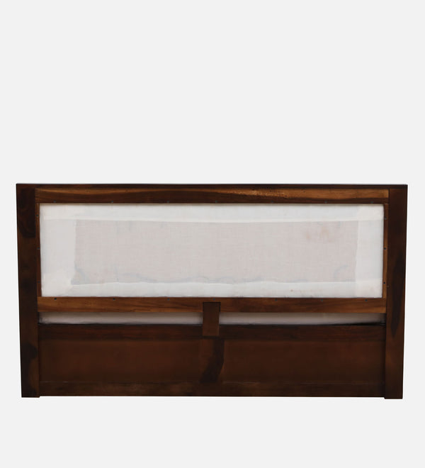 Dijon Sheesham Wood Queen Size Bed in Provincial Teak Finish With Box Storage