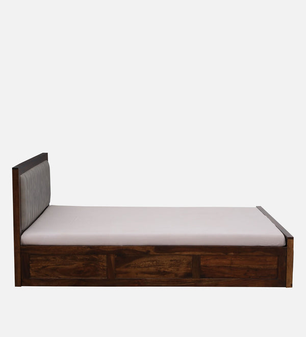 Dijon Sheesham Wood Queen Size Bed in Provincial Teak Finish With Box Storage