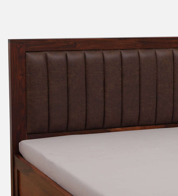 Dijon Sheesham Wood Queen Size Bed in Honey Oak Finish With Box Storage