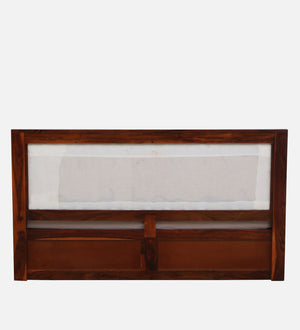 Dijon Sheesham Wood Queen Size Bed in Honey Oak Finish With Box Storage