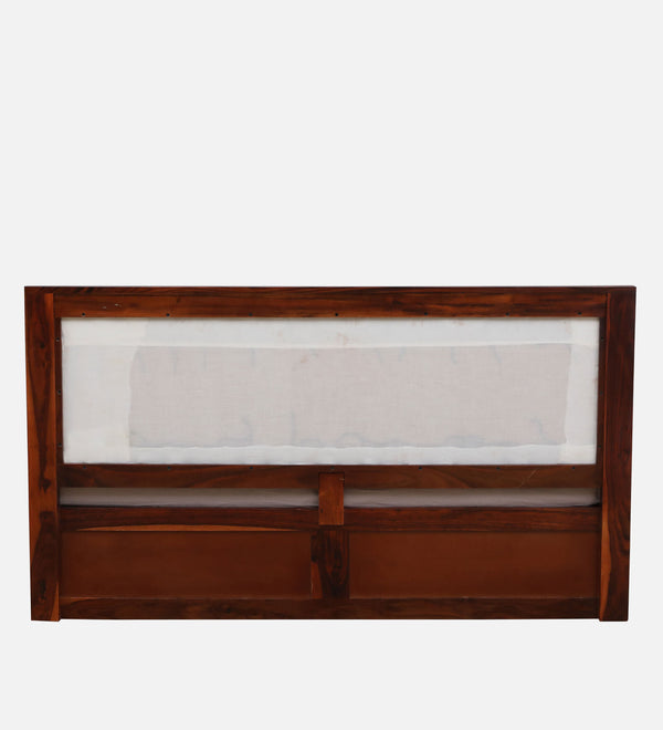 Dijon Sheesham Wood Queen Size Bed in Honey Oak Finish With Box Storage