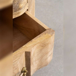 Bespoke Solid wood 2 Drawer bedside in Natural Finish