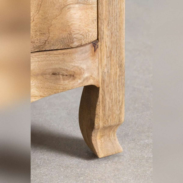 Bespoke Solid wood 2 Drawer bedside in Natural Finish