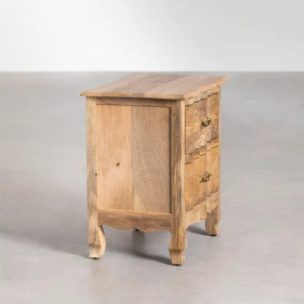 Bespoke Solid wood 2 Drawer bedside in Natural Finish