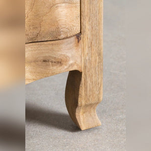 Bespoke Solid wood 2 Drawer bedside in Natural Finish