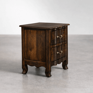 Bespoke Solid wood 2 Drawer bedside in Walnut Finish
