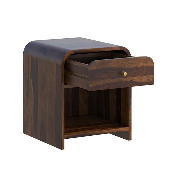 Yashvi Solid wood one Drawer bedside in Provincial Teak
