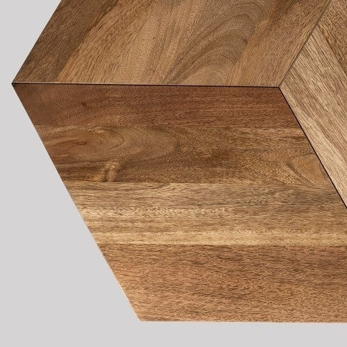 Solid Wood Osby Hexagonal Center Table In Natural Finish