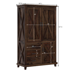Claire Solid Sheesham Wood 3 Door Wardrobe In Provincial Teak Finish