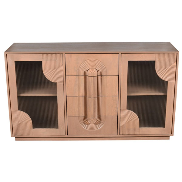 Florine Solid Mango wood Sideboard with 2 Door & 4 Drawer