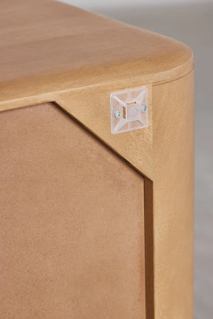 Adonis Solid Mango wood Sideboard with 3 Door in White Wash Finish
