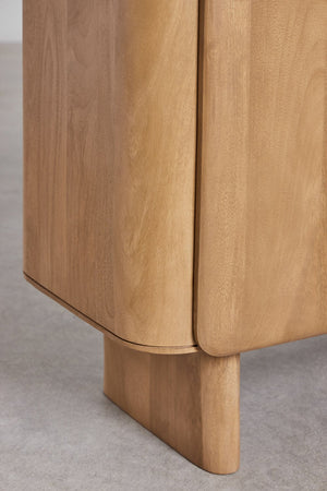 Adonis Solid Mango wood Sideboard with 3 Door in White Wash Finish