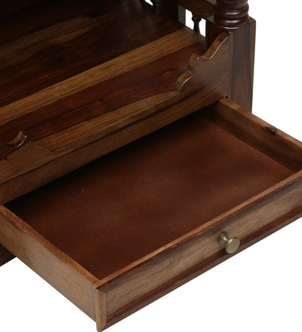 Hami Sheesham Wood Prayer Unit In Provincial Teak Finish