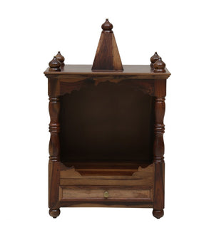 Hami Sheesham Wood Prayer Unit In Provincial Teak Finish