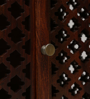 Xman Sheesham Wood Prayer Unit In Provincial Teak Finish