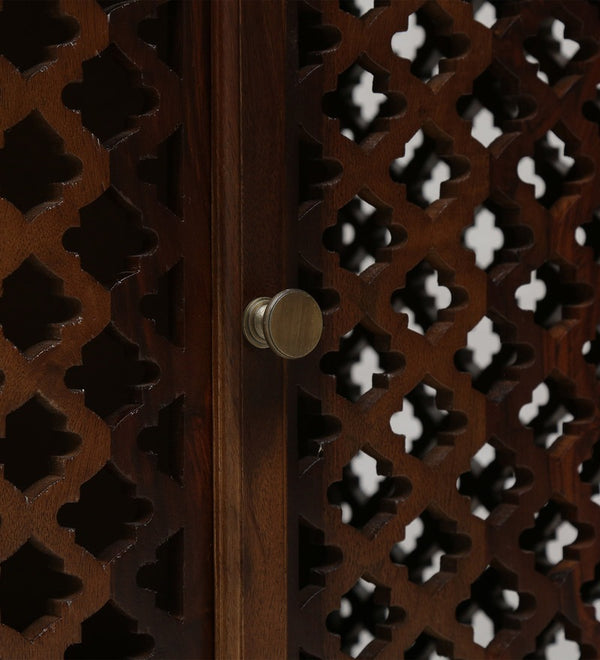 Kaa Sheesham Wood Prayer Unit In Provincial Teak Finish