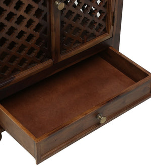 Kaa Sheesham Wood Prayer Unit In Provincial Teak Finish