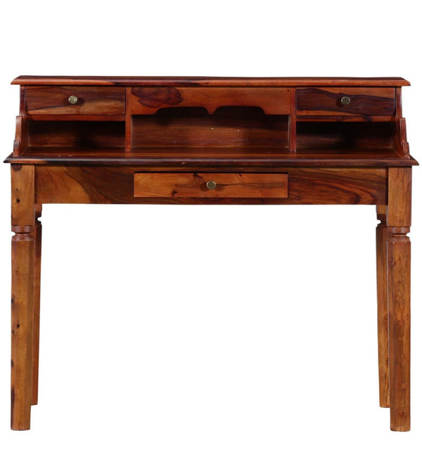Sipo Sheesham Wood Study Table In Honey Oak Finish
