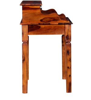 Sipo Sheesham Wood Study Table In Honey Oak Finish