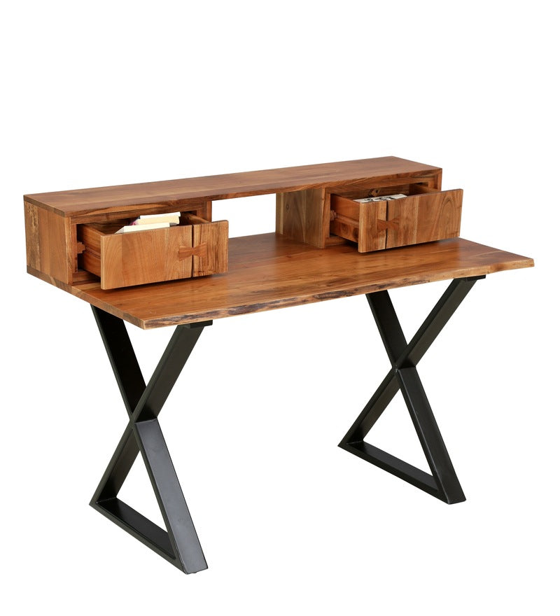 Shado Acacia Wood Study Table in Natural Finish