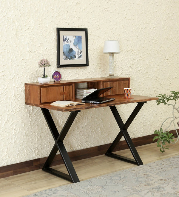 Shado Acacia Wood Study Table in Natural Finish