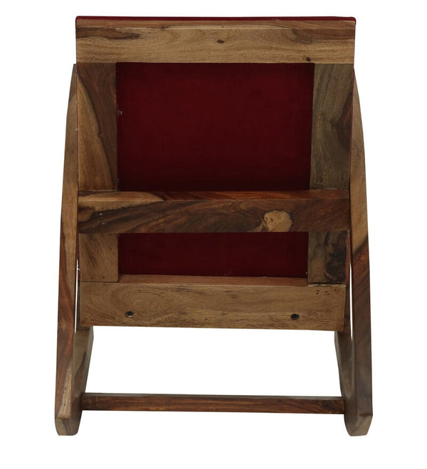 Que Sheesham Wood Rocking Chair In Rustic Finish