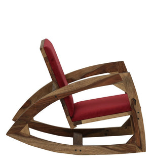 Que Sheesham Wood Rocking Chair In Rustic Finish