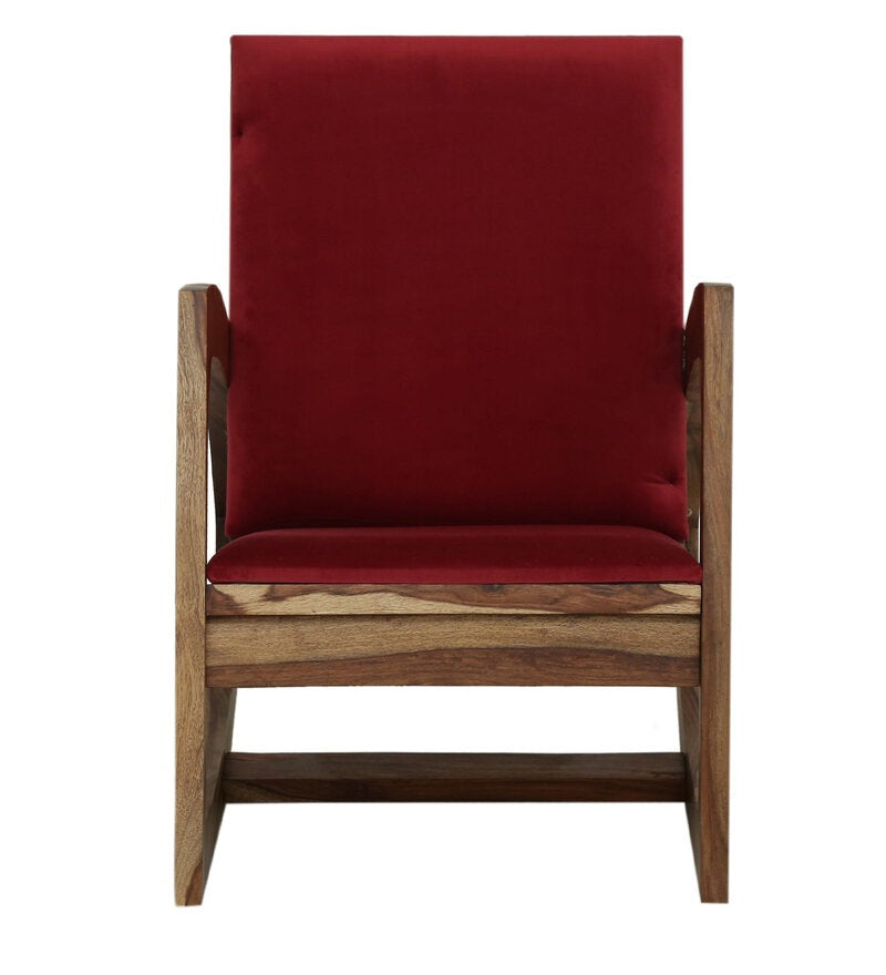 Que Sheesham Wood Rocking Chair In Rustic Finish