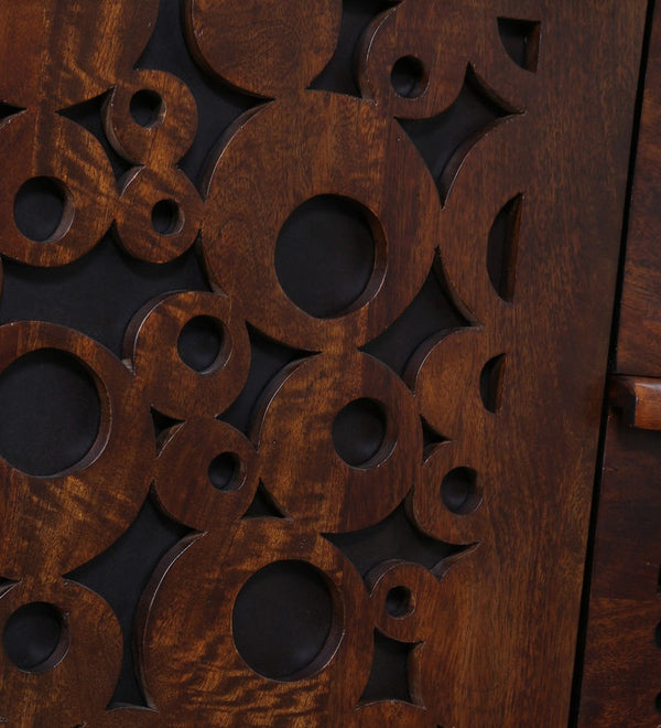 Lifty Sheesham Wood Sideboard In Provincial Teak Finish