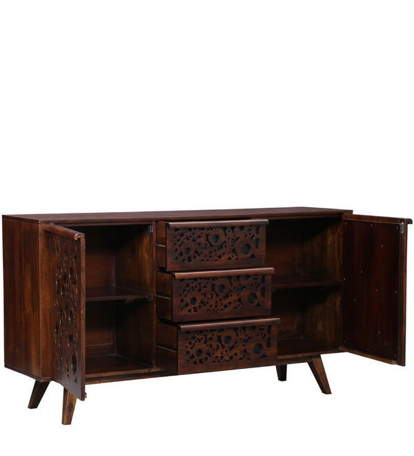 Lifty Sheesham Wood Sideboard In Provincial Teak Finish