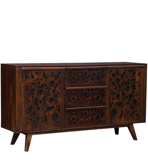 Lifty Sheesham Wood Sideboard In Provincial Teak Finish