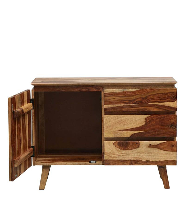 Yukioidi Sheesham Wood Sideboard In Rustic Teak Finish
