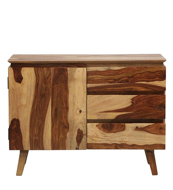 Yukioidi Sheesham Wood Sideboard In Rustic Teak Finish