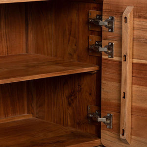 Riverhedge Solid Acacia wood Sideboard with 6 Drawers in Natural Finish