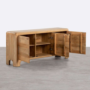 Wiemar Solid Mango Wood Sideboard with 3 Door in Natural Finish