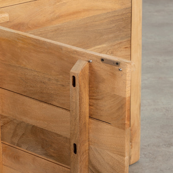 Wiemar Solid Mango Wood Sideboard with 3 Door in Natural Finish