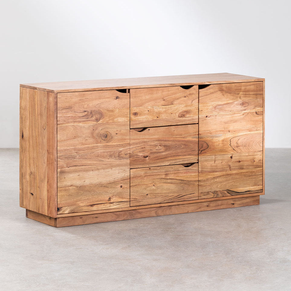 Ruben Solid wood Mango Sideboard with 2 Door & 3 Drawer in Natural Finish
