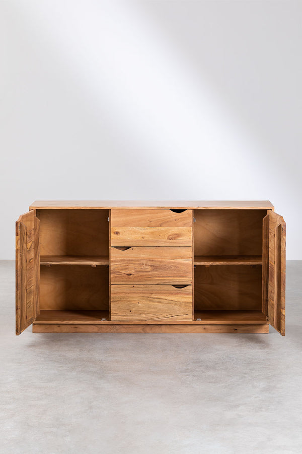 Ruben Solid wood Mango Sideboard with 2 Door & 3 Drawer in Natural Finish