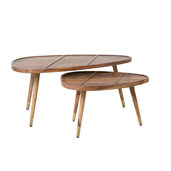Solid wood sheesham D face Center table