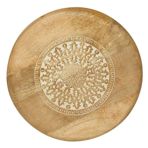 Leeds & Co 22"H x 17"W Brown Mango Wood Traditional Accent Table
