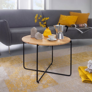 Solid Wood Center  Table With Iron Legs