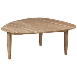Solid Wood Center Table With Unique Triangular Shape